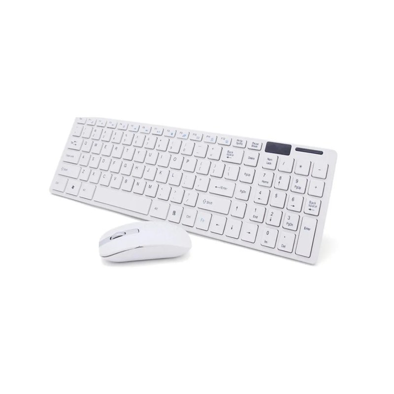 Kit Teclado e Mouse Sem Fio 2.4ghz Branco Exbom - BK-S1000 - Imagem 3